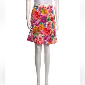 D&G Floral Print Knee Length Skirt